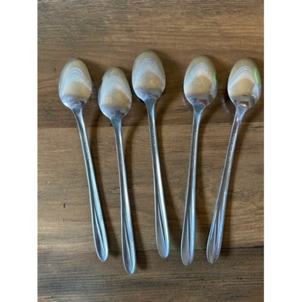 Superior Stainless USA Spoons Flatware Set of 5 Ice Tea Spoons - Picture 4 of 5